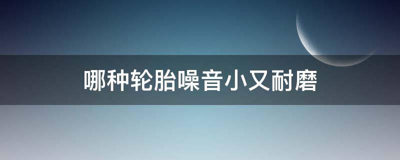 哪种轮胎噪音小又耐磨 哪种轮胎噪音小又耐磨 大众探岳