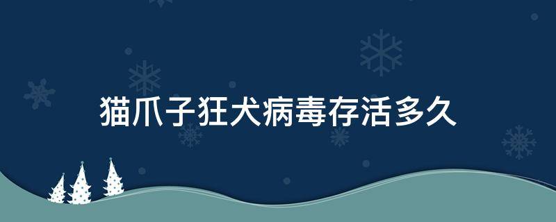 猫爪子狂犬病毒存活多久（狂犬病毒在猫爪存活多久）