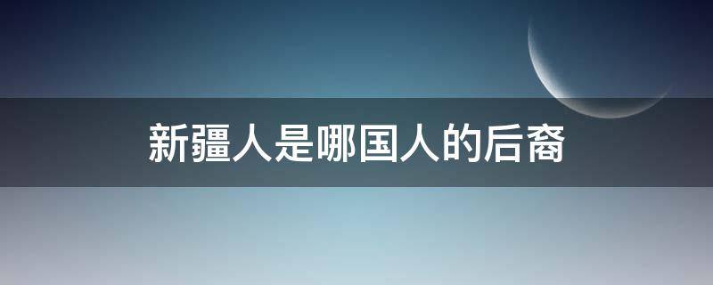 新疆人是哪国人的后裔（新疆是哪国人的后代）