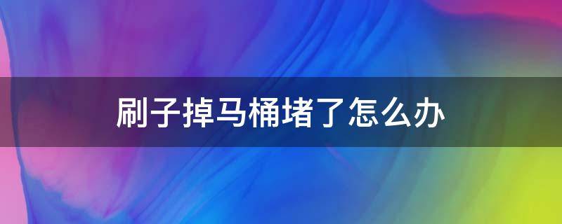 刷子掉马桶堵了怎么办 马桶掉了一把刷子堵住了怎么才能拿出来