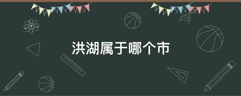 洪湖属于哪个市（洪湖市属于哪个市）