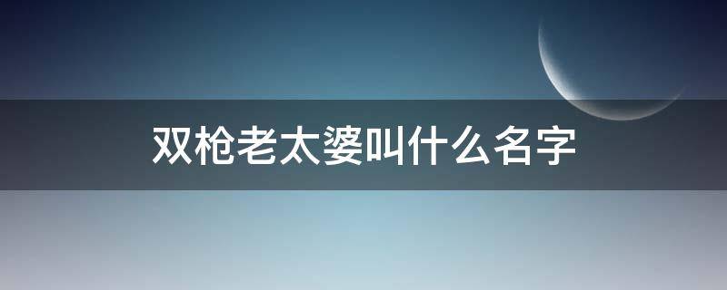 双枪老太婆叫什么名字（红岩双枪老太婆叫什么名字）