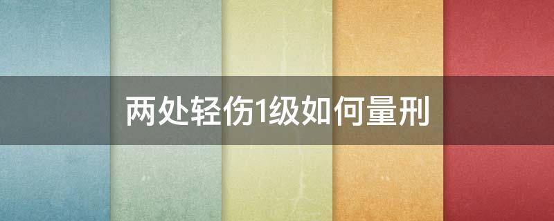 两处轻伤1级如何量刑 一个轻伤二级一个轻伤一级怎么量刑