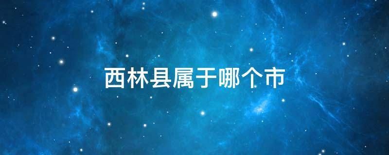 西林县属于哪个市 林西县属于哪个省份