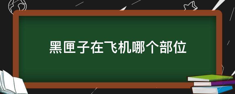 黑匣子在飞机哪个部位（黑匣子在飞机哪个部位被涂上什么颜色）