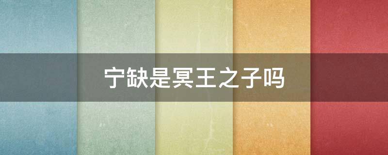 宁缺是冥王之子吗（宁缺不是冥王之子为什么朱雀要杀他）