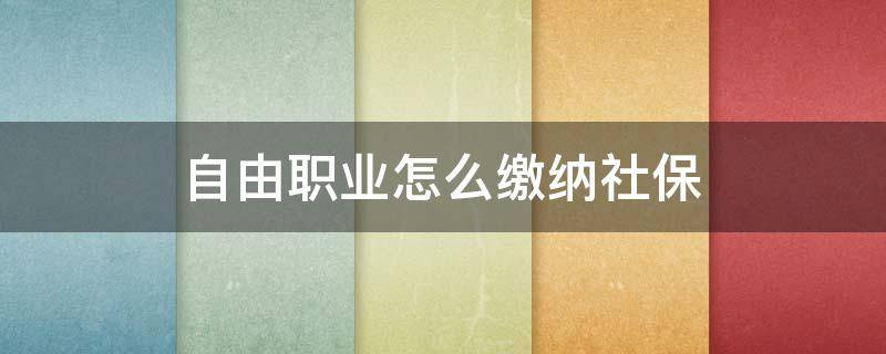 自由职业怎么缴纳社保 自由职业怎么缴纳社保和公积金