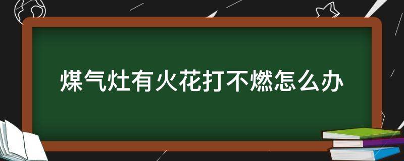 煤气灶有火花打不燃怎么办 煤气灶打不出火花是怎么回事