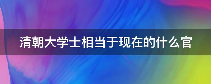 清朝大学士相当于现在的什么官 纪晓岚放到现在是个多大的官