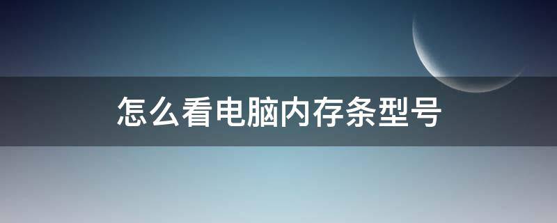 怎么看电脑内存条型号 鲁大师怎么看电脑内存条型号