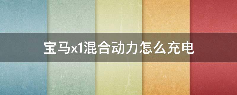 宝马x1混合动力怎么充电 宝马x1油电混合需要充电吗