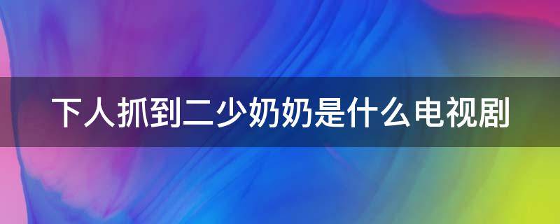 下人抓到二少奶奶是什么电视剧（下人威胁二少奶奶是哪一部电视剧）