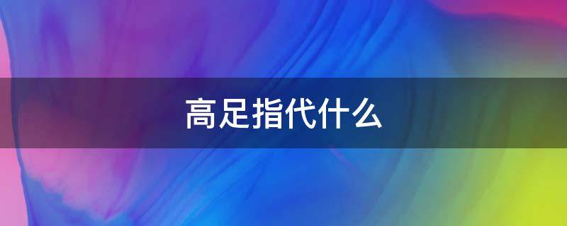 高足指代什么 高足指代什么内容