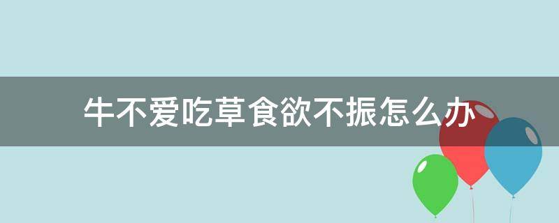 牛不爱吃草食欲不振怎么办（母牛不爱吃草食欲不振怎么办）