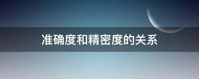 准确度和精密度的关系 准确度和精密度的关系为