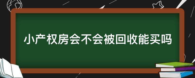 小产权房会不会被回收能买吗（小产权房被收回买的钱会退吗）