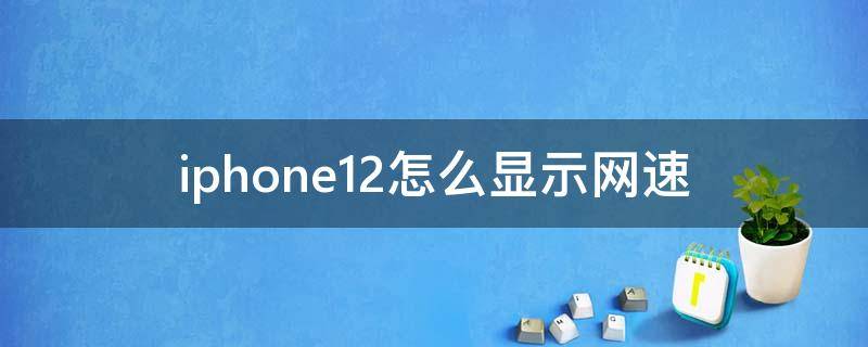 iphone12怎么显示网速（iPhone11如何显示网速）