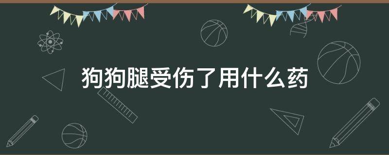 狗狗腿受伤了用什么药 狗的腿受伤了用什么药