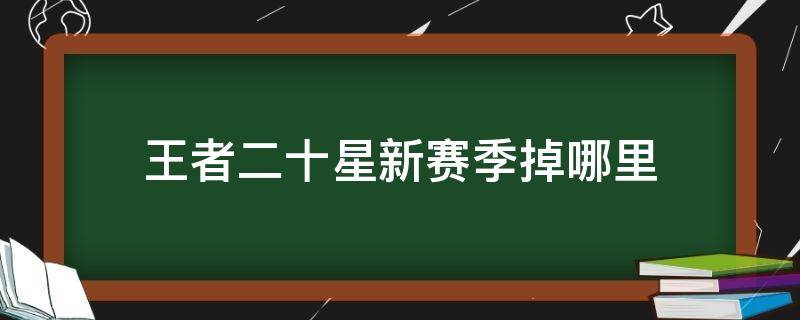 王者二十星新赛季掉哪里 王者十五星新赛季掉哪里