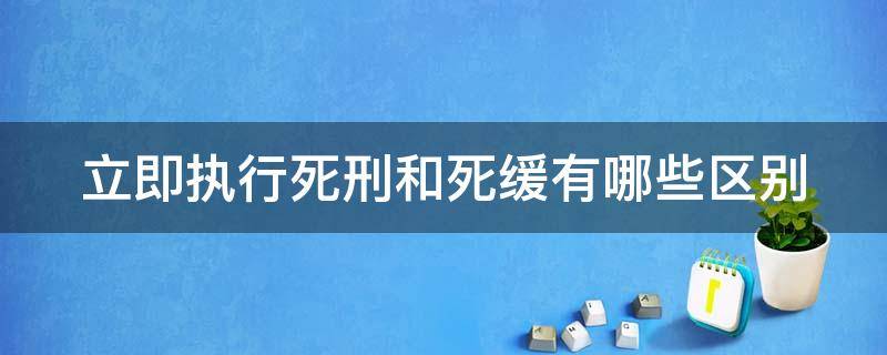 立即执行死刑和死缓有哪些区别（立即执行死刑和死缓有哪些区别呢）