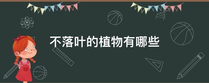 不落叶的植物有哪些 不落叶的植物有哪些?