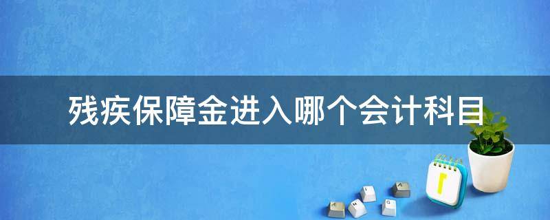 残疾保障金进入哪个会计科目 残疾保障金计入什么科目