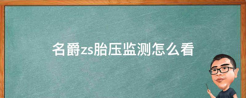 名爵zs胎压监测怎么看 名爵zs2017款胎压监测怎么用