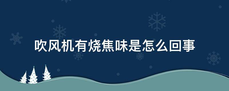 吹风机有烧焦味是怎么回事 吹风机有烧焦味怎么办