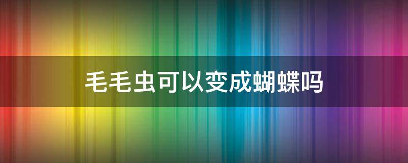 毛毛虫可以变成蝴蝶吗 毛毛虫可以变成蝴蝶吗哎抖音