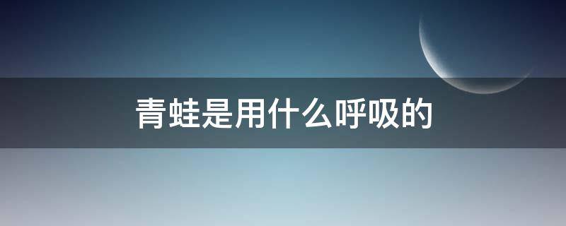 青蛙是用什么呼吸的（青蛙是用什么呼吸的?）