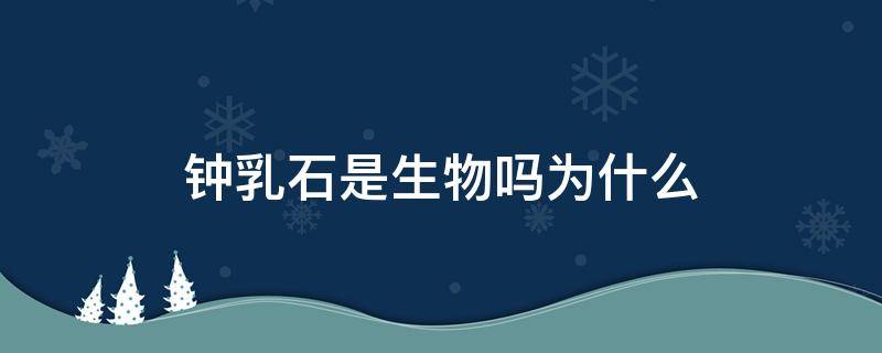 钟乳石是生物吗为什么 钟乳石是生物吗为什么会慢慢长大