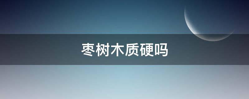 枣树木质硬吗（枣树的木质好不好）