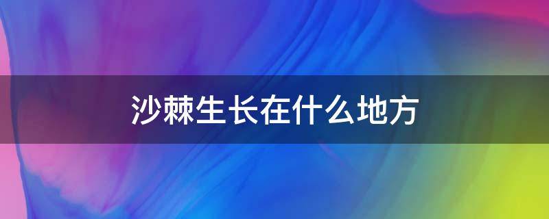 沙棘生长在什么地方（沙棘生长在哪些地方）