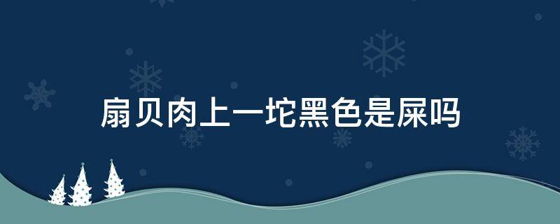 扇贝肉上一坨黑色是屎吗（扇贝肉上的黑色东西）