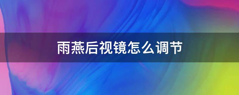 雨燕后视镜怎么调节 雨燕调后视镜的按钮在什么地方