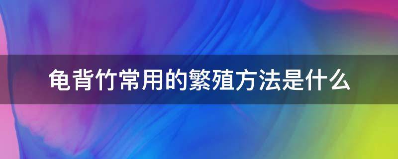 龟背竹常用的繁殖方法是什么 龟背竹是怎样繁殖的