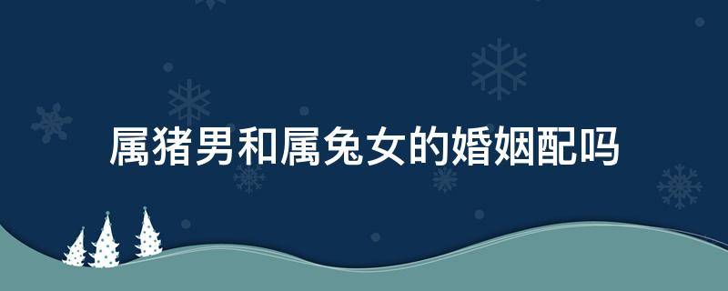 属猪男和属兔女的婚姻配吗 属兔女和属猪男的相配吗,婚姻状况怎么样