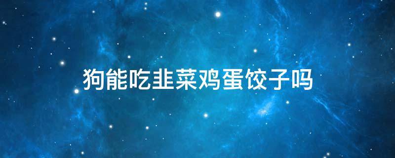 狗能吃韭菜鸡蛋饺子吗 狗狗可以吃韭菜鸡蛋饺子吗?