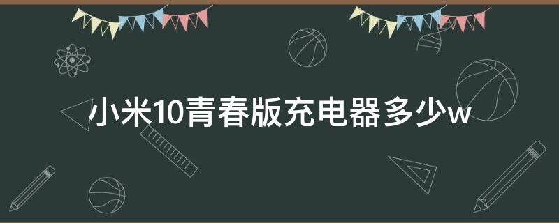 小米10青春版充电器多少w（小米10青春版充电器多少瓦）