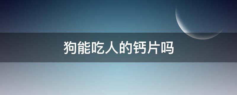 狗能吃人的钙片吗 泰迪狗能吃人的钙片吗