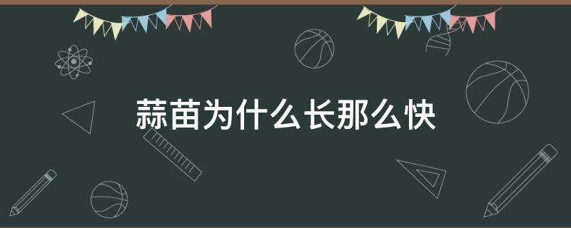 蒜苗为什么长那么快 为什么蒜苗长的很细