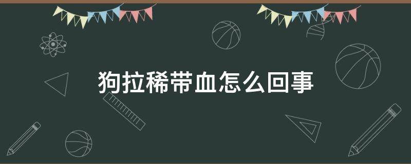 狗拉稀带血怎么回事 狗拉稀带血怎么回事吃什么药