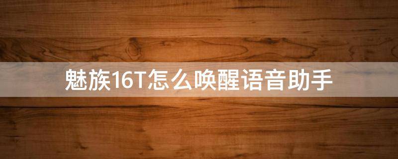 魅族16T怎么唤醒语音助手 魅族16th语音助手不能语音唤醒