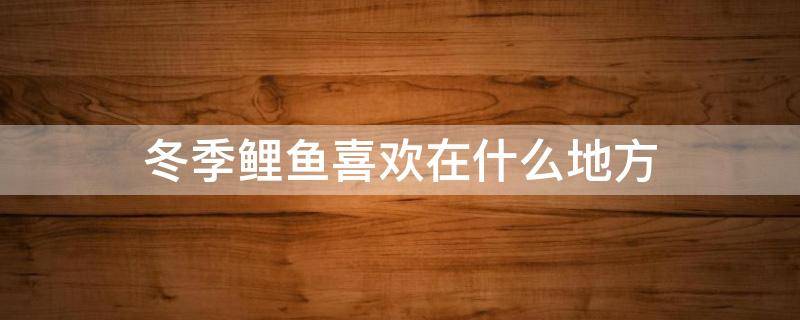 冬季鲤鱼喜欢在什么地方 冬天鲤鱼喜欢在什么地方