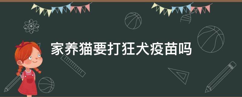 家养猫要打狂犬疫苗吗（家养宠物猫要打狂犬疫苗吗）