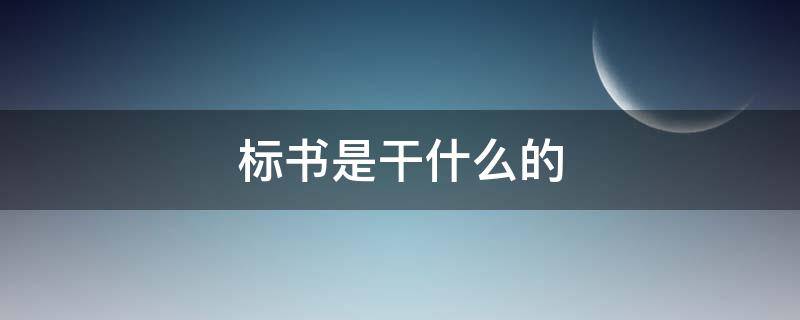 标书是干什么的 标书是干啥