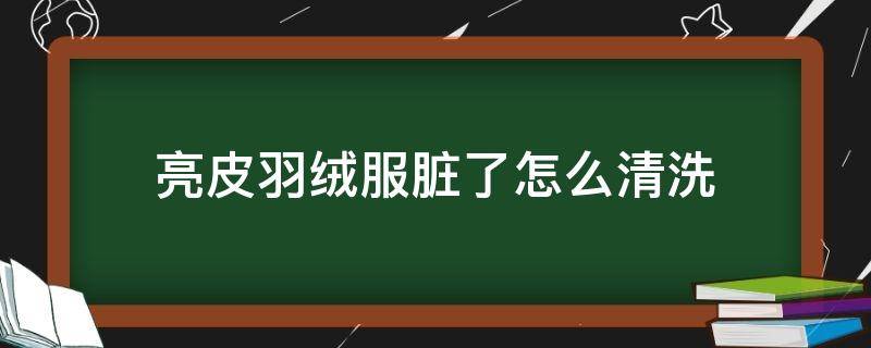 亮皮羽绒服脏了怎么清洗 今年流行的亮皮羽绒服怎么清洗