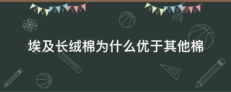 埃及长绒棉为什么优于其他棉（埃及长绒棉的特点和优点）