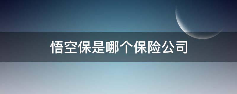 悟空保是哪个保险公司（悟空保是哪个保险公司电话是多少）