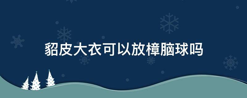 貂皮大衣可以放樟脑球吗 貂皮大衣存放时为什么不能放樟脑球